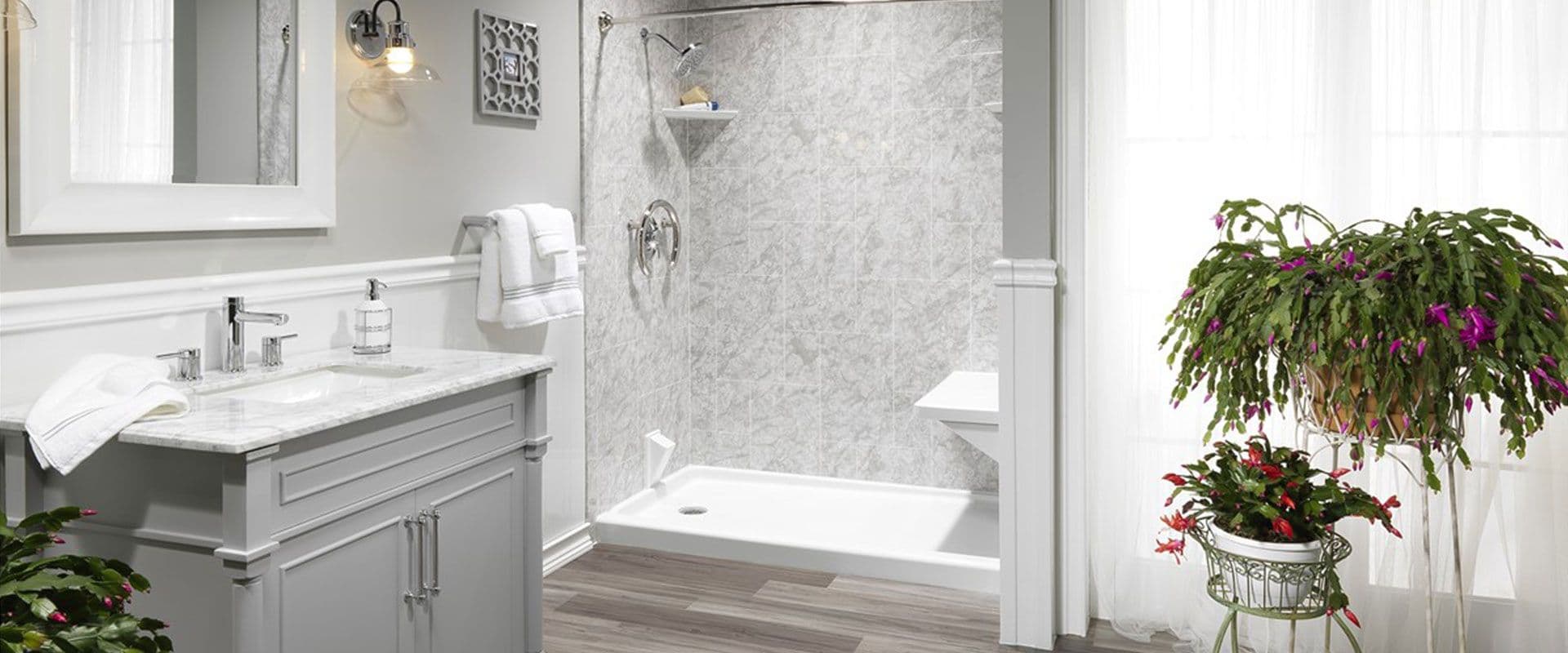 Bathroom with walk-in shower